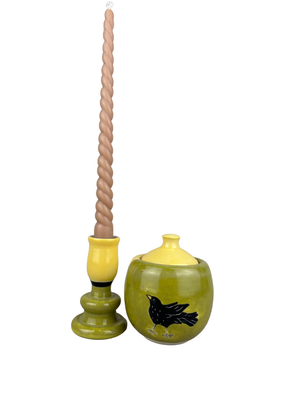 Blackbird Jar 03 + Candlestick