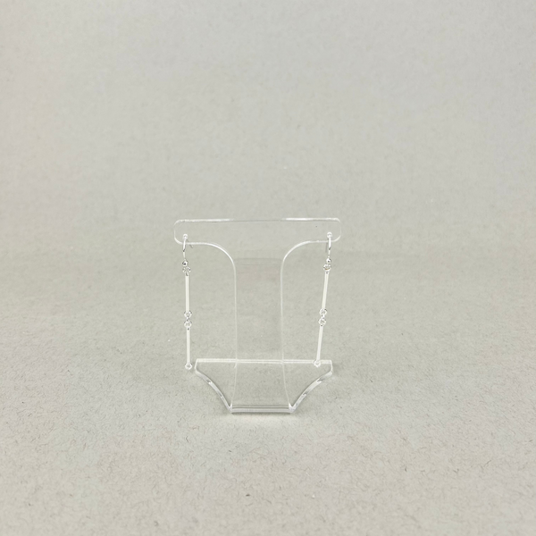 Double bar earrings: sterling silver