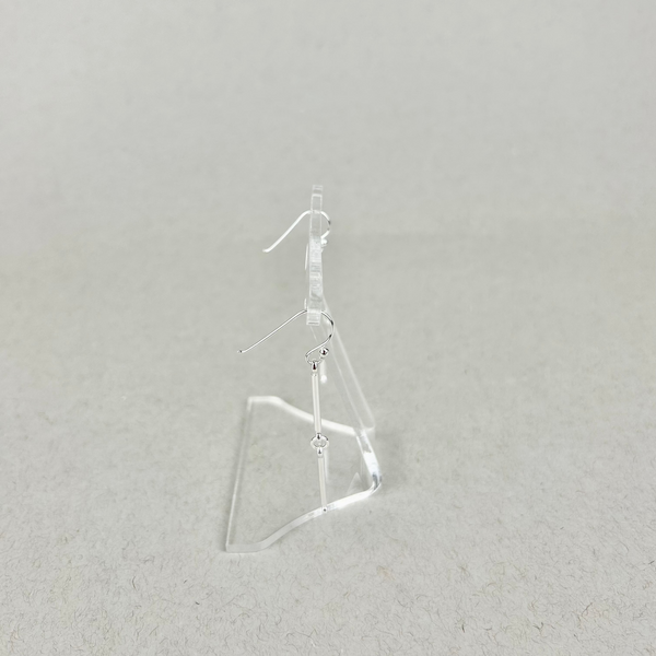 Double bar earrings: sterling silver