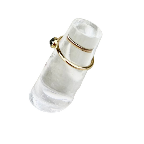 Salt pepper diamond ring in gold