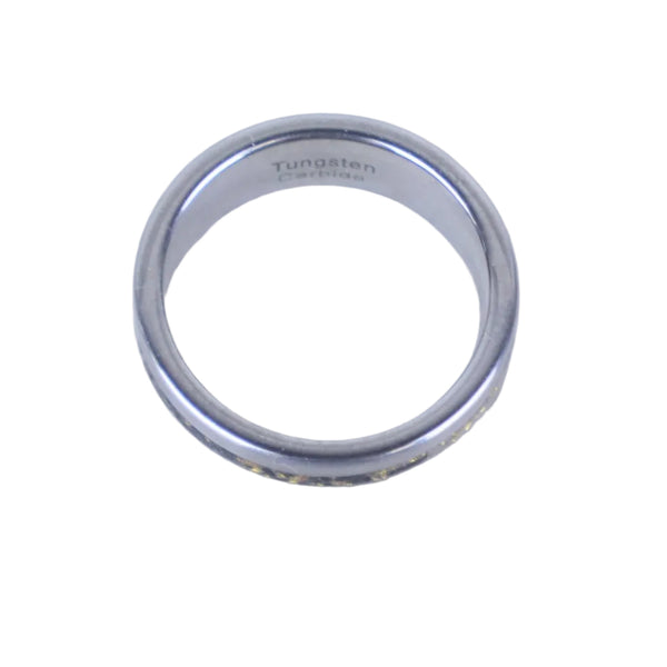 Tungsten Offset Gold & Petrified Wood - Size 11.5