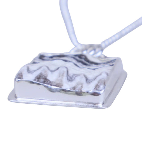 Raw phantom calcite statement necklace