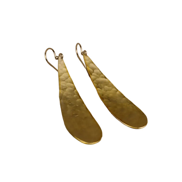 Long Raindrops Earrings - Golden
