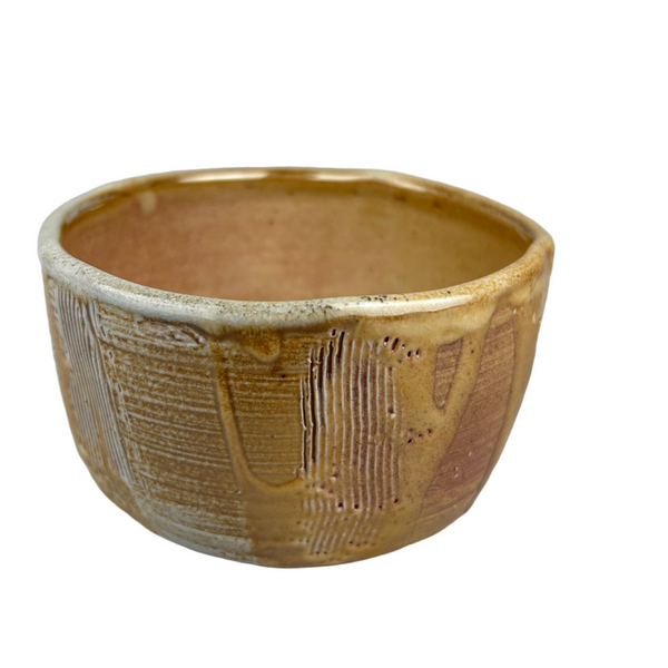 Chawan with red shino  "Quiet Tea Bowl"