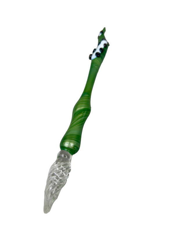 Metallic Green Tentacle Glass Dip Pen