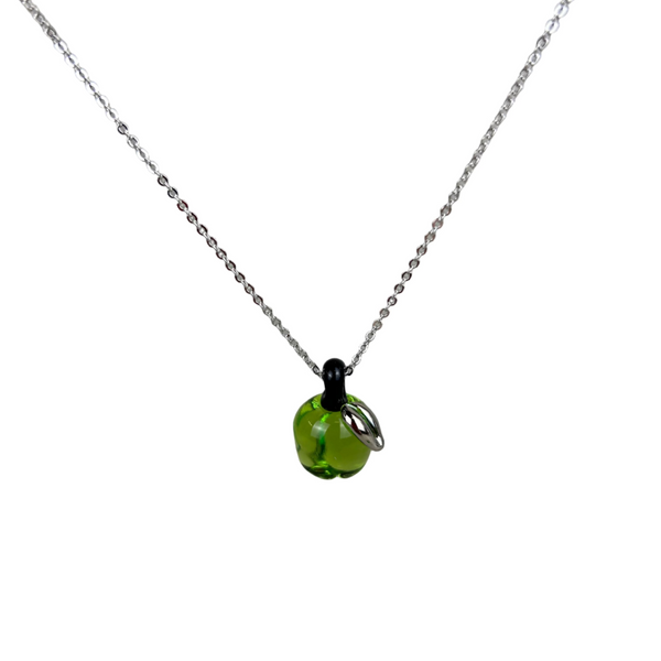 Pendant - Green Delicious and White Gold