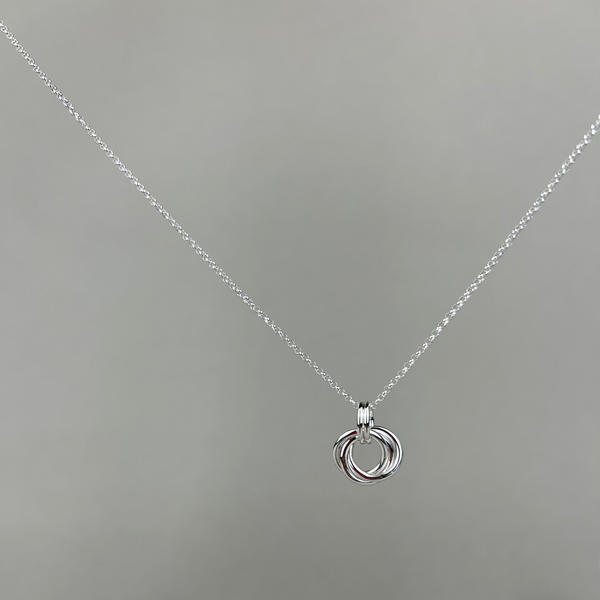 Mini timeless love knot trio necklace