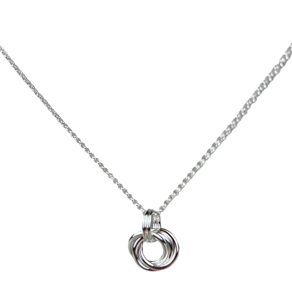 Mini timeless love knot trio necklace