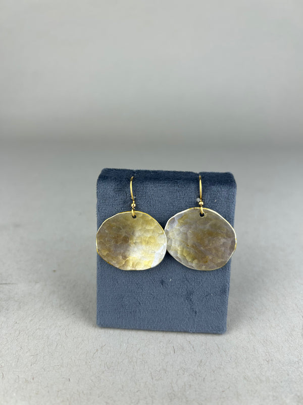 Shiny Pebbles Earrings - Gold Color