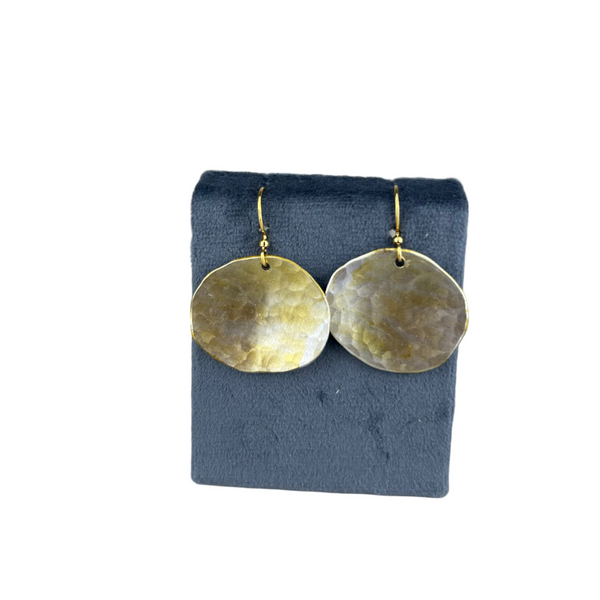 Shiny Pebbles Earrings - Gold Color
