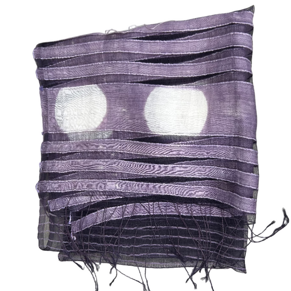 Silk/cotton Logwood and Indigo natural dyes Scarf