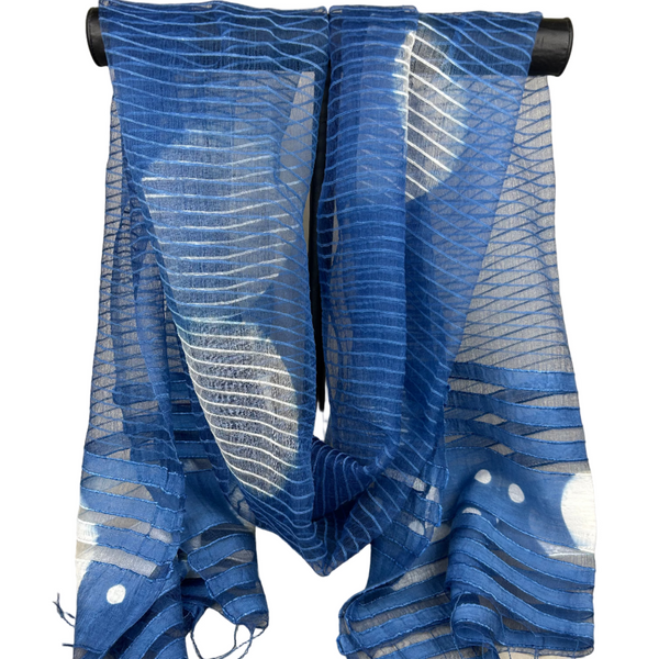 Silk/cotton, Indigo natural dye