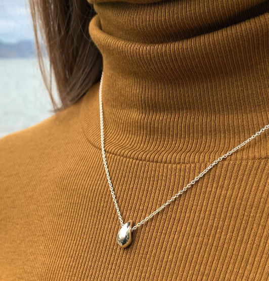Lovebird silver pendant