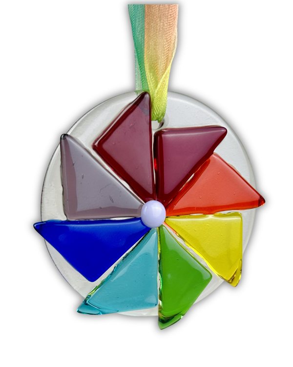 Fused Pinwheel Ornaments