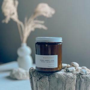 WESTCOAST 8 oz. Amber Glass Candles - Cedar & Pine & Birch