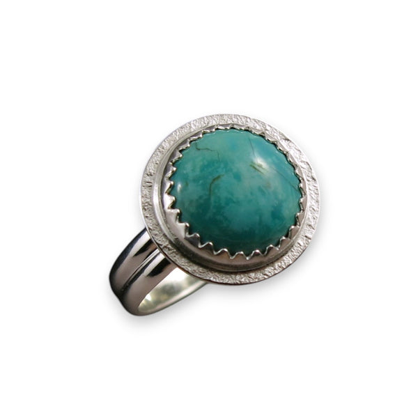 Tibetan turquoise halo ring