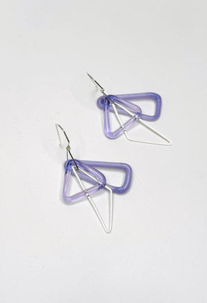 TAKAGI Geometric Earrings - Purple 