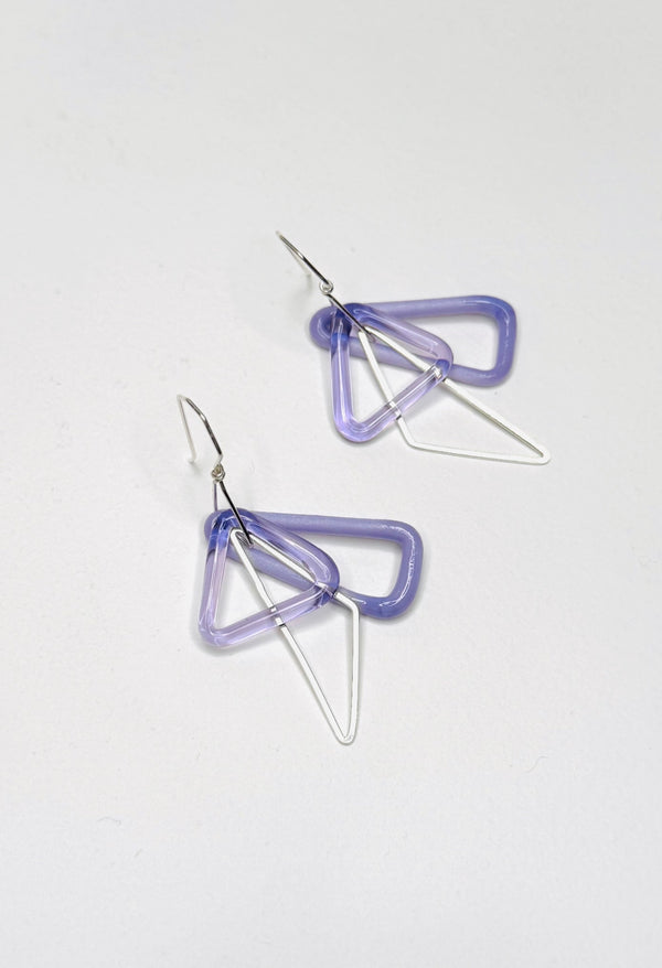 TAKAGI Geometric Earrings - Purple 