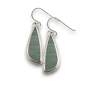 Light Teal Imperial Jasper Earrings • Sterling Silver