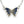 Mini Blue & Grey Sapphire Butterfly Pendant  • Sterling Silver