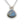 Rainbow Moonstone Teardrop Necklace • Sterling Silver