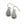 Rainbow moonstone teardrop earrings • Sterling Silver