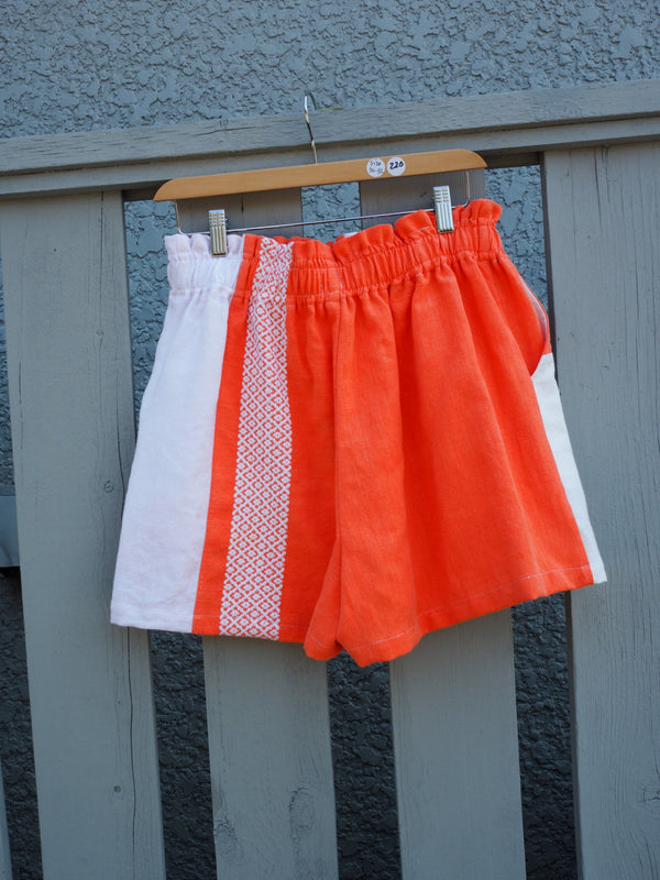 Orange Multi Patchwork Short