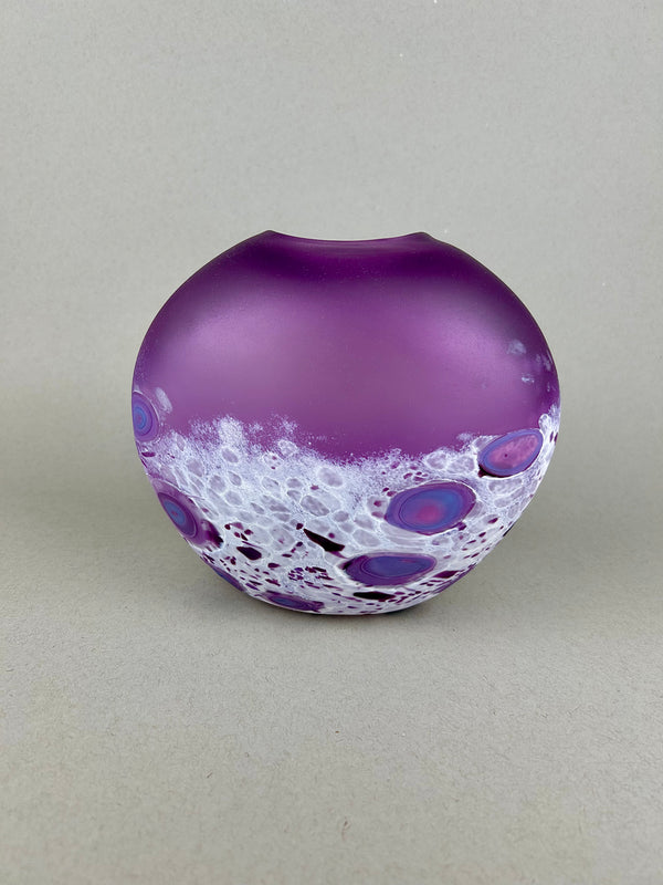 Tulip Vase - Frosted Red & Purple