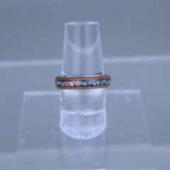 Wood Opal Inlay Ring