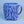 Hand built porcelain cup with folded base (blue)