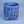 Hand built porcelain cup with folded base (blue)