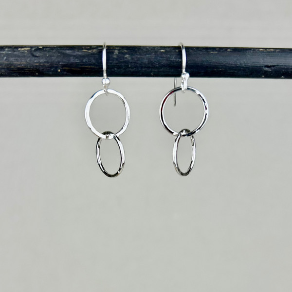 Embrace earrings: sterling silver