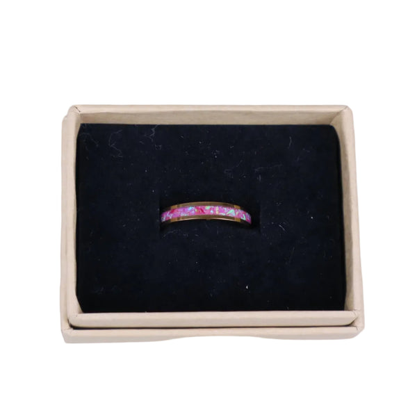 18k Rose Gold & Orchid Opals +Glow in the dark