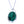 Green stone pendant on a silver chain against a light gray background