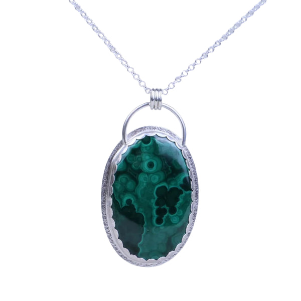 Malachite statement necklace