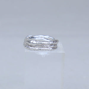 Jewelry- sterling silver organic twist rings