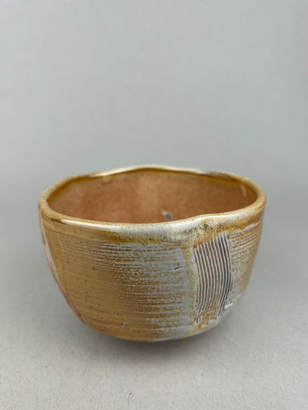 Chawan with red shino  "Quiet Tea Bowl"