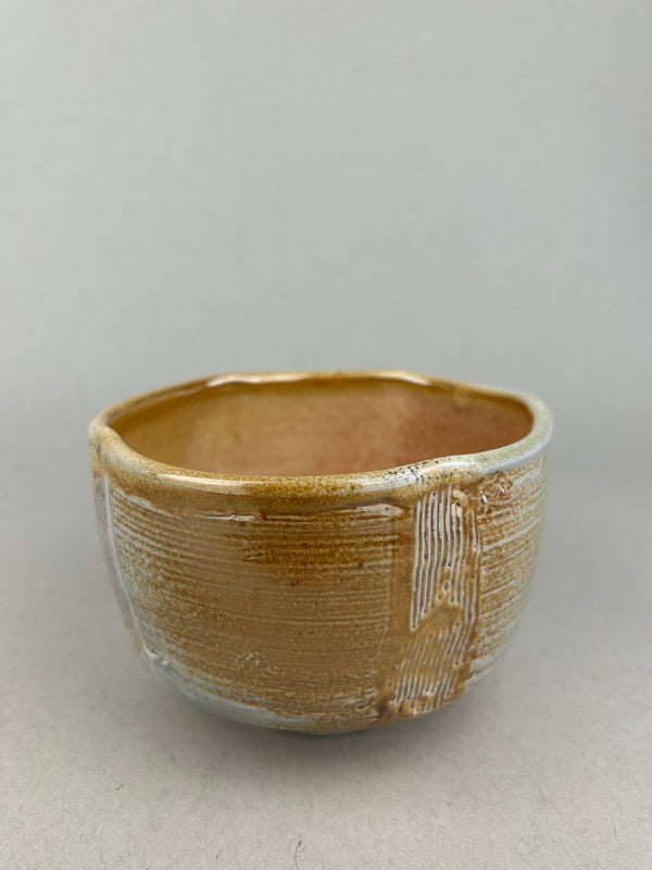 Chawan with red shino  "Quiet Tea Bowl"