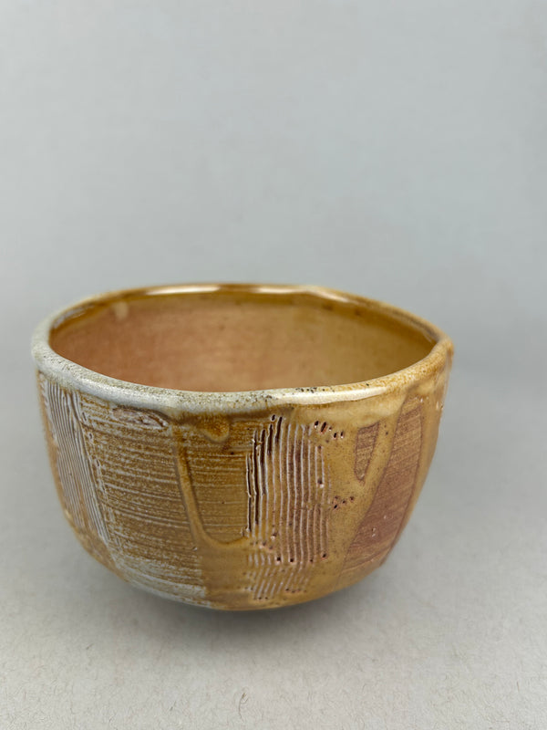 Chawan with red shino  "Quiet Tea Bowl"