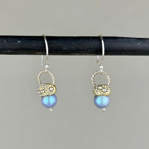 Pearl drops - freshwater pearl drops with slay and SS shepherd hook