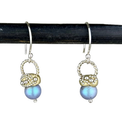 Pearl drops - freshwater pearl drops with slay and SS shepherd hook