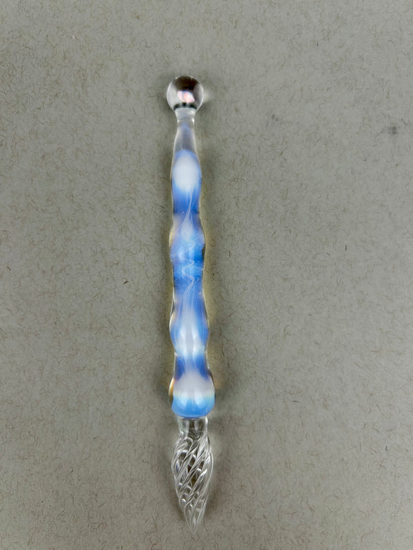 Moonstone and Opal Glass Dip Pen