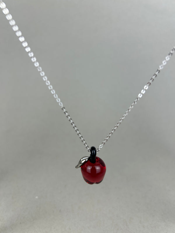 Idunn's Apple Pendant - Red Delicious and White Gold