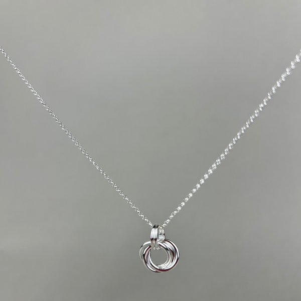 Mini timeless love knot trio necklace