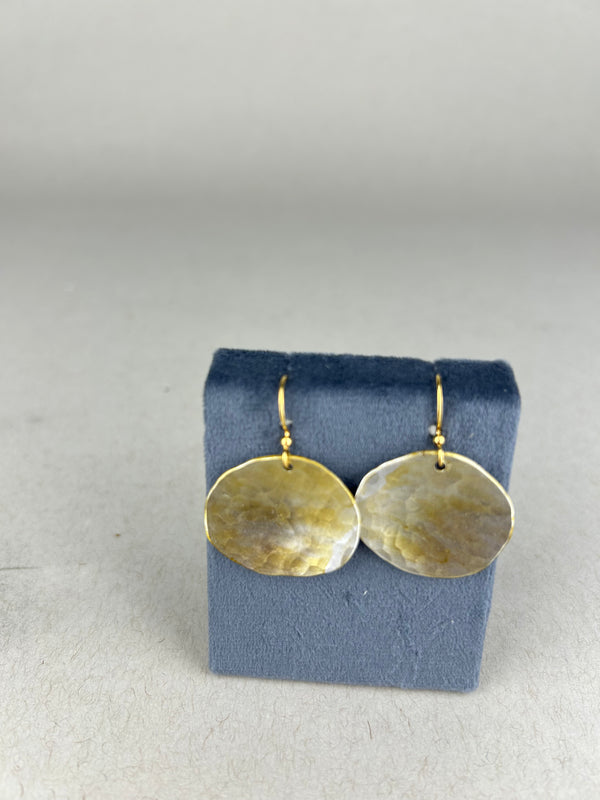 Shiny Pebbles Earrings - Gold Color