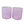 Two pink textured glass tumblers on a light gray background