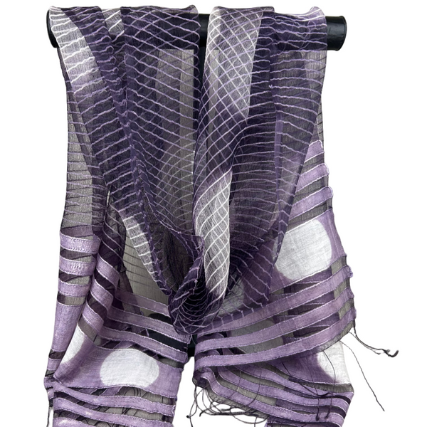 Silk/cotton Logwood and Indigo natural dyes Scarf