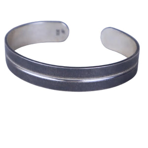 Oxidized Silver with Polished Strip Bracelet Projeckt M 