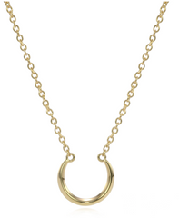 Luna small pearl crescent pendant