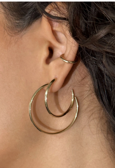 Luna small gold hoops
